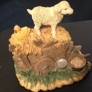 Lefton China Lamb on a Cart
